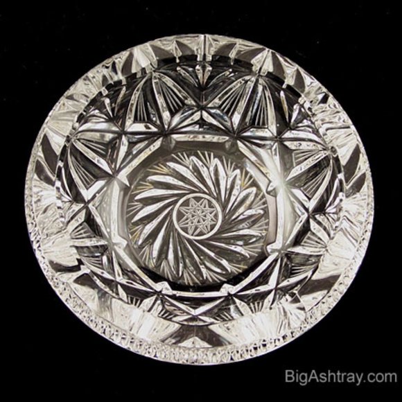 Vintage Heavy Crystal Ashtray - Picture 2 of 3
